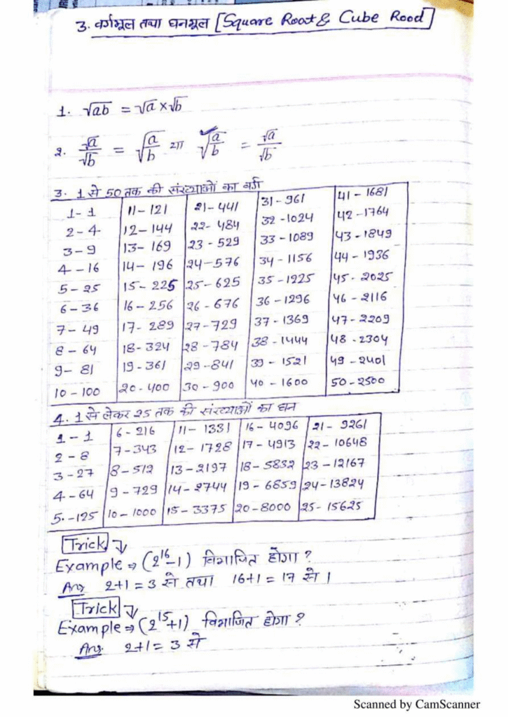 4. वर्गमूल, घनमूल